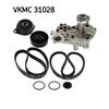 SKF Water Pump And Poly V Ribbed Belt Kit VKMC 31028