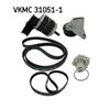 SKF Water Pump And Poly V Ribbed Belt Kit VKMC 31051-1