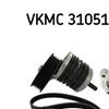 SKF Water Pump And Poly V Ribbed Belt Kit VKMC 31051-2