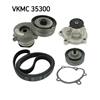 SKF Water Pump And Poly V Ribbed Belt Kit VKMC 35300