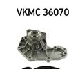 SKF Water Pump And Poly V Ribbed Belt Kit VKMC 36070