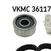 SKF Water Pump And Poly V Ribbed Belt Kit VKMC 36117