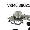 SKF Water Pump And Poly V Ribbed Belt Kit VKMC 38021