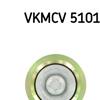 SKF Poly V Ribbed Belt Tensioner Pulley VKMCV 51017