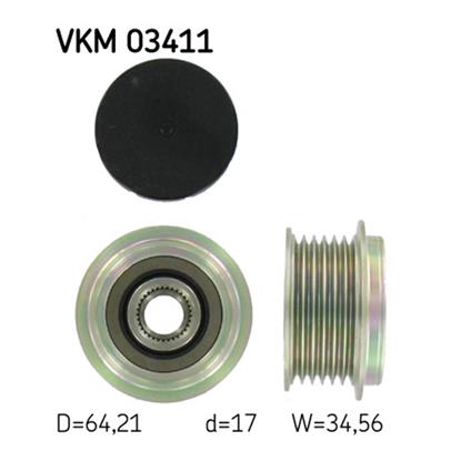 SKF Alternator Freewheel Clutch Pulley VKM 03411