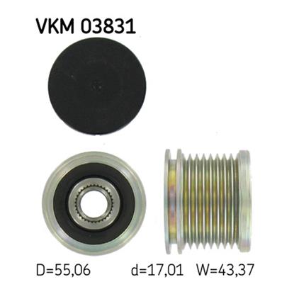 SKF Alternator Freewheel Clutch Pulley VKM 03831