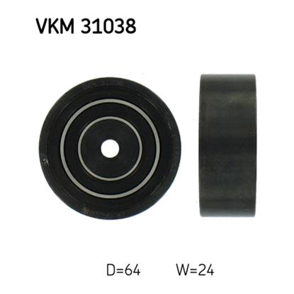 SKF Poly V Ribbed Belt Deflection Guide Pulley VKM 31038