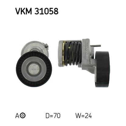 SKF Poly V Ribbed Belt Tensioner Pulley VKM 31058