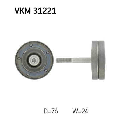 SKF Poly V Ribbed Belt Deflection Guide Pulley VKM 31221