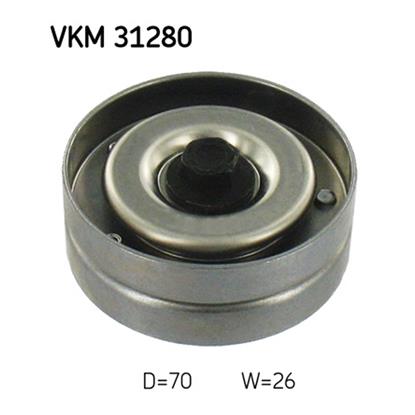 SKF Poly V Ribbed Belt Deflection Guide Pulley VKM 31280