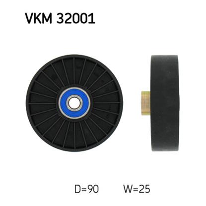 SKF Poly V Ribbed Belt Deflection Guide Pulley VKM 32001