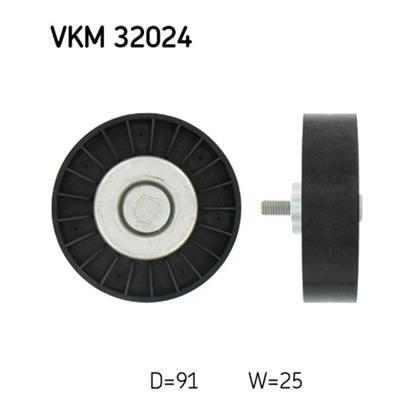 SKF Poly V Ribbed Belt Deflection Guide Pulley VKM 32024