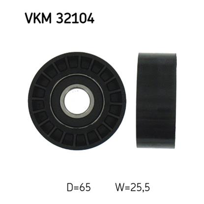 SKF Poly V Ribbed Belt Deflection Guide Pulley VKM 32104