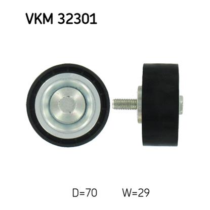 SKF Poly V Ribbed Belt Deflection Guide Pulley VKM 32301