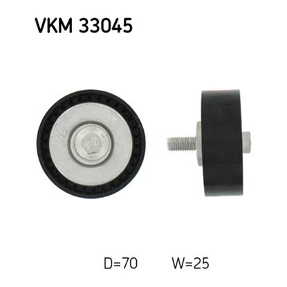 SKF Poly V Ribbed Belt Deflection Guide Pulley VKM 33045