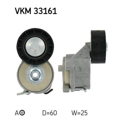 SKF Poly V Ribbed Belt Tensioner Pulley VKM 33161