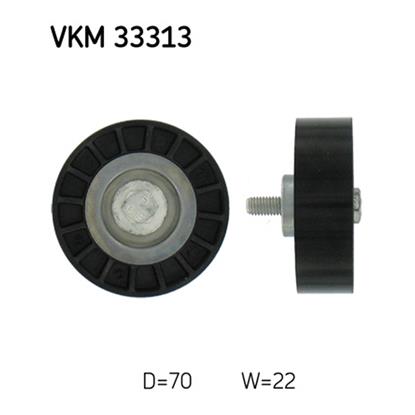 SKF Poly V Ribbed Belt Deflection Guide Pulley VKM 33313