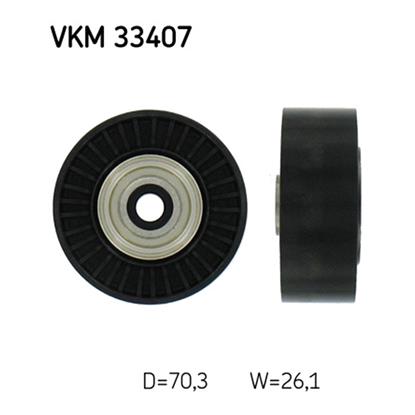 SKF Poly V Ribbed Belt Deflection Guide Pulley VKM 33407