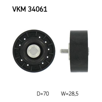 SKF Poly V Ribbed Belt Deflection Guide Pulley VKM 34061