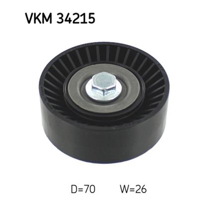 SKF Poly V Ribbed Belt Deflection Guide Pulley VKM 34215