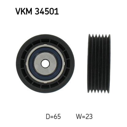 SKF Poly V Ribbed Belt Deflection Guide Pulley VKM 34501