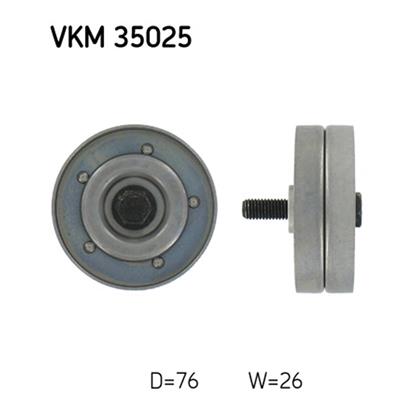 SKF Poly V Ribbed Belt Deflection Guide Pulley VKM 35025