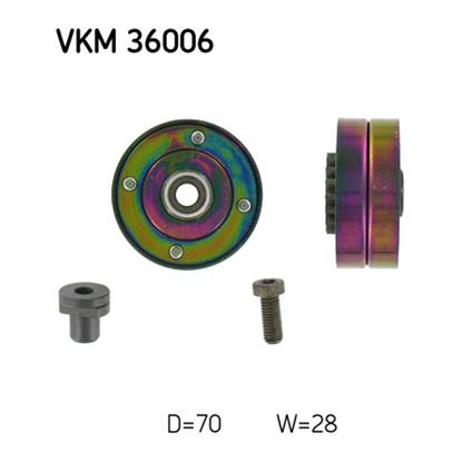 SKF Poly V Ribbed Belt Deflection Guide Pulley VKM 36006