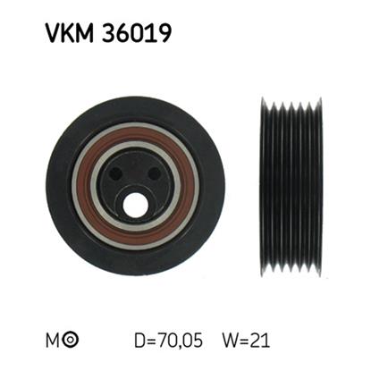 SKF Poly V Ribbed Belt Tensioner Pulley VKM 36019