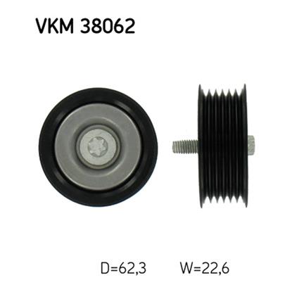 SKF Poly V Ribbed Belt Deflection Guide Pulley VKM 38062