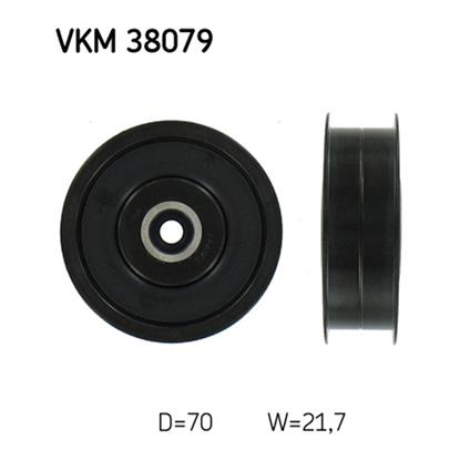 SKF Poly V Ribbed Belt Deflection Guide Pulley VKM 38079