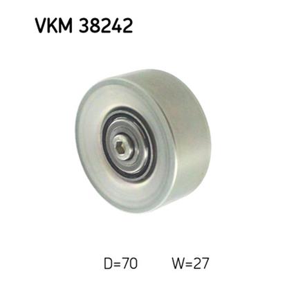 SKF Poly V Ribbed Belt Deflection Guide Pulley VKM 38242