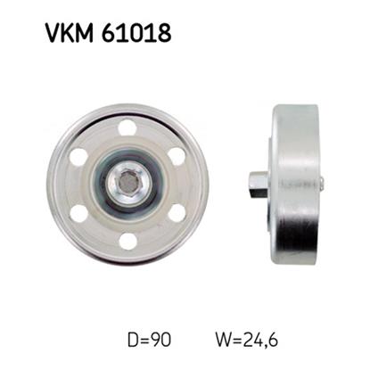 SKF Poly V Ribbed Belt Deflection Guide Pulley VKM 61018