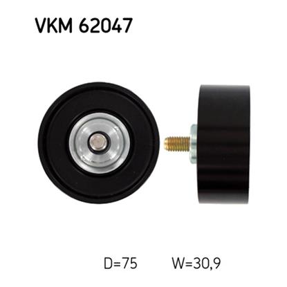 SKF Poly V Ribbed Belt Deflection Guide Pulley VKM 62047