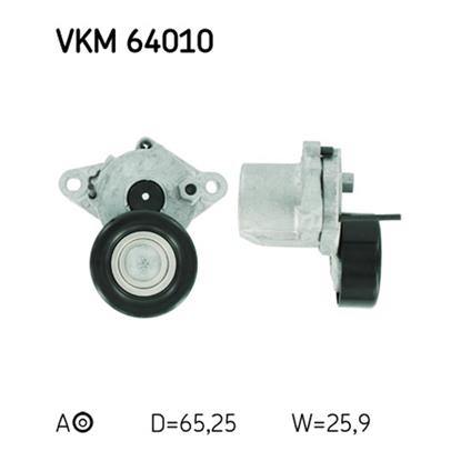 SKF Poly V Ribbed Belt Tensioner Pulley VKM 64010