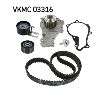 SKF Water Pump And Timing Belt Set VKMC 03316