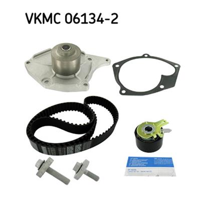 SKF Water Pump And Timing Belt Set VKMC 06134-2