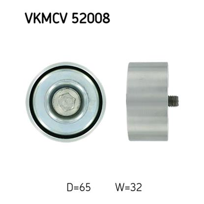 SKF Poly V Ribbed Belt Deflection Guide Pulley VKMCV 52008