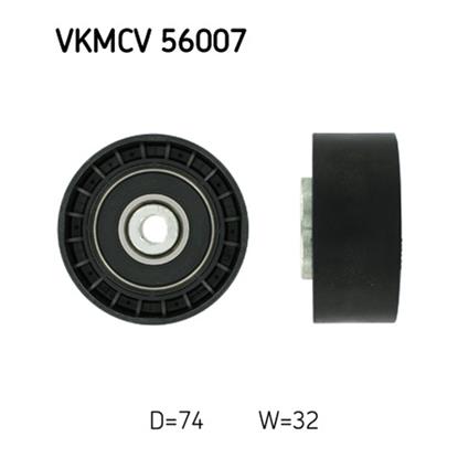 SKF Poly V Ribbed Belt Deflection Guide Pulley VKMCV 56007