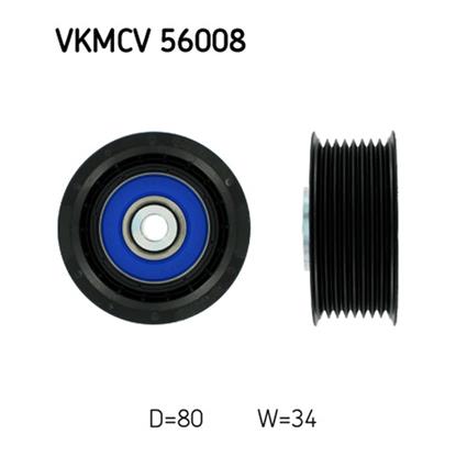 SKF Poly V Ribbed Belt Deflection Guide Pulley VKMCV 56008