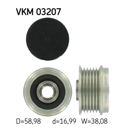 SKF Alternator Freewheel Clutch Pulley VKM 03207