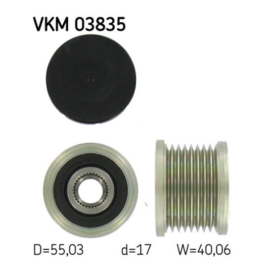 SKF Alternator Freewheel Clutch Pulley VKM 03835