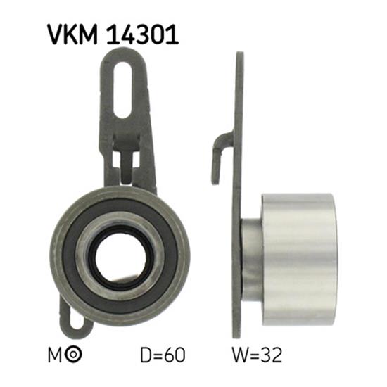 SKF Timing Cam Belt Tensioner Pulley VKM 14301