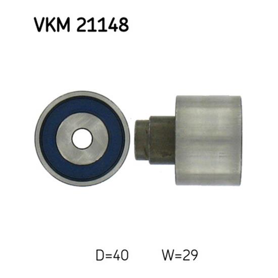 SKF Timing Cam Belt Deflection Guide Pulley VKM 21148