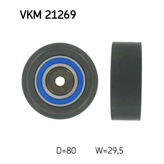 SKF Timing Cam Belt Deflection Guide Pulley VKM 21269