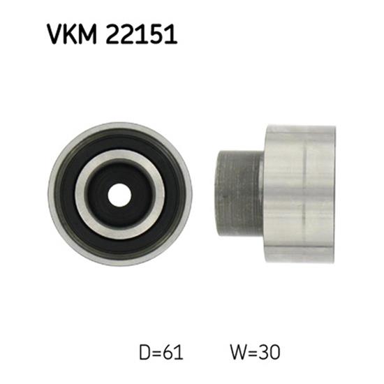 SKF Timing Cam Belt Deflection Guide Pulley VKM 22151