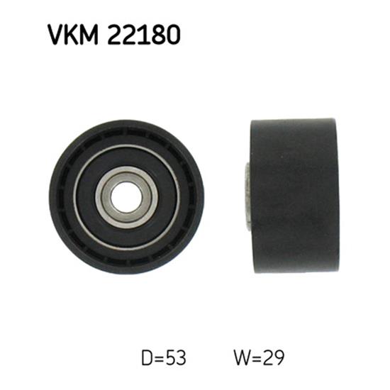 SKF Timing Cam Belt Deflection Guide Pulley VKM 22180