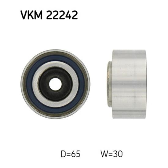 SKF Timing Cam Belt Deflection Guide Pulley VKM 22242