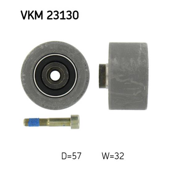 SKF Timing Cam Belt Deflection Guide Pulley VKM 23130