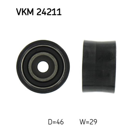 SKF Timing Cam Belt Deflection Guide Pulley VKM 24211