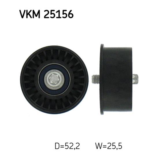 SKF Timing Cam Belt Deflection Guide Pulley VKM 25156